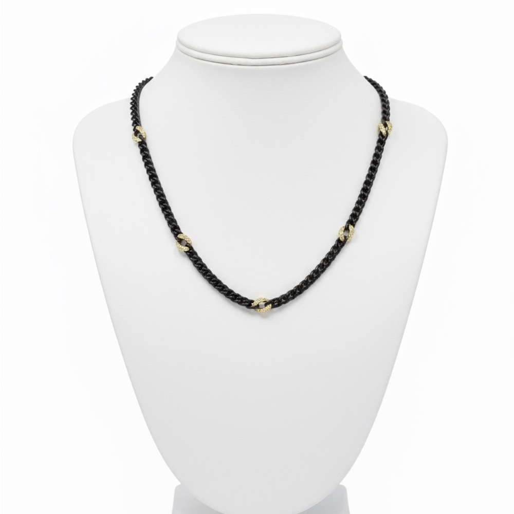 Stella & Dot Black and Gold Necklace